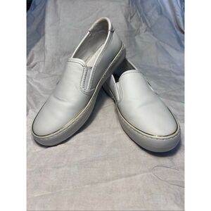 GBG White Leather Slip On Tennis / Sneaker